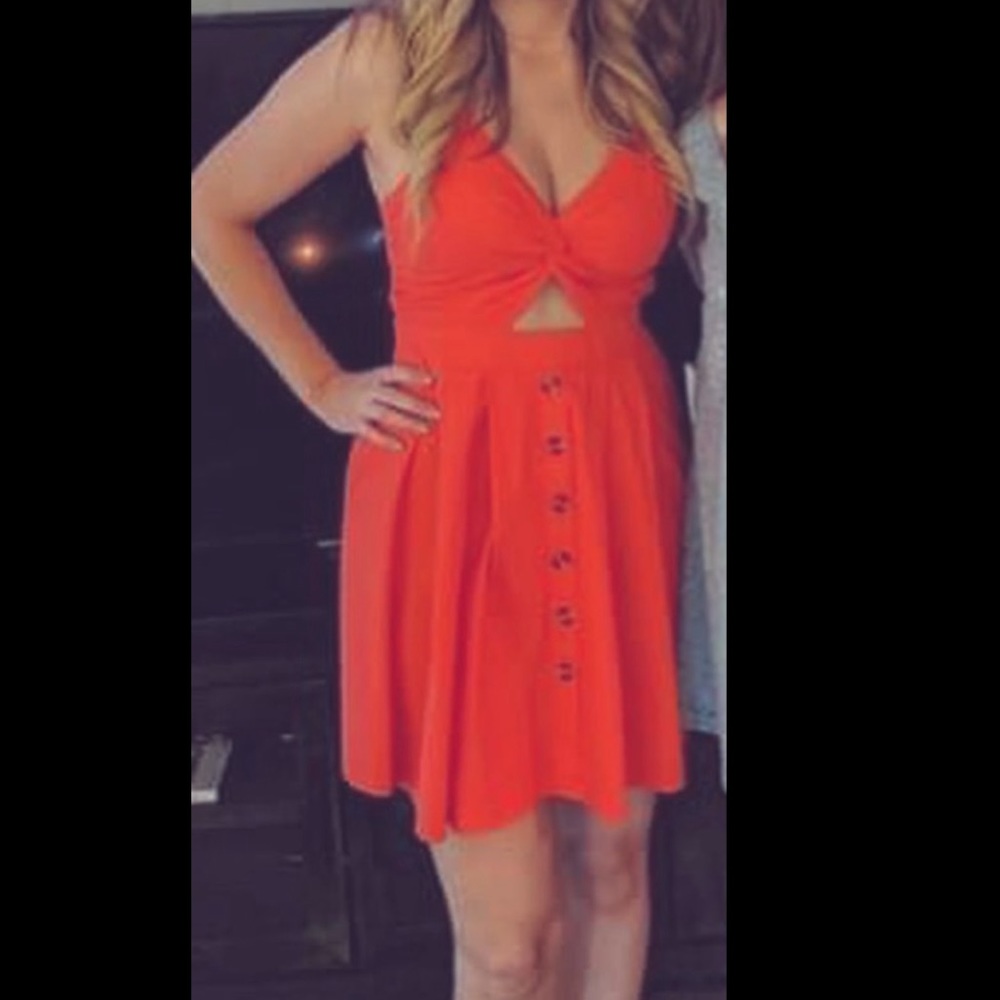 Orange sun dress